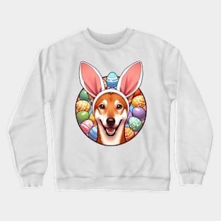 Cirneco dell'Etna with Bunny Ears Celebrates Easter Crewneck Sweatshirt